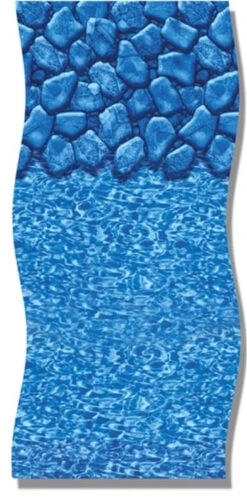 Swimline 12'x24' Oval Boulder Swirl Overlap Above Ground Pool Liner 25 Gauge 48"-54" Tall Wall