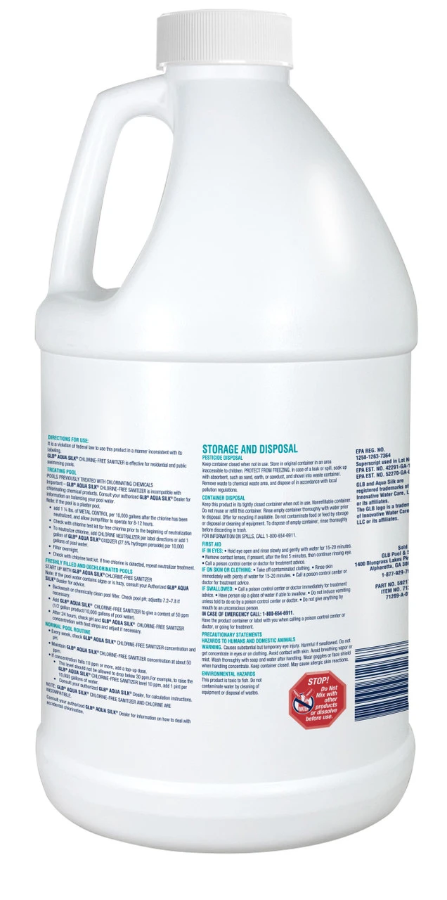 GLB Aqua Silk Chlorine-Free Sanitizer 4 GLB Aqua Silk Chlorine-Free Sanitizer - Image 2