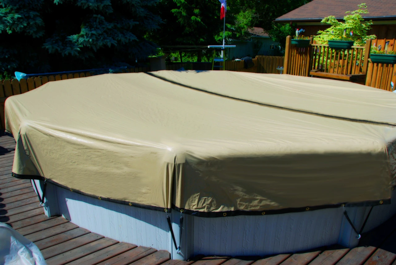 30' Round HPI Ultimate Winter Pool Cover, 10 Year Warranty 3 30' Round HPI Ultimate Winter Pool Cover, 10 Year Warranty
