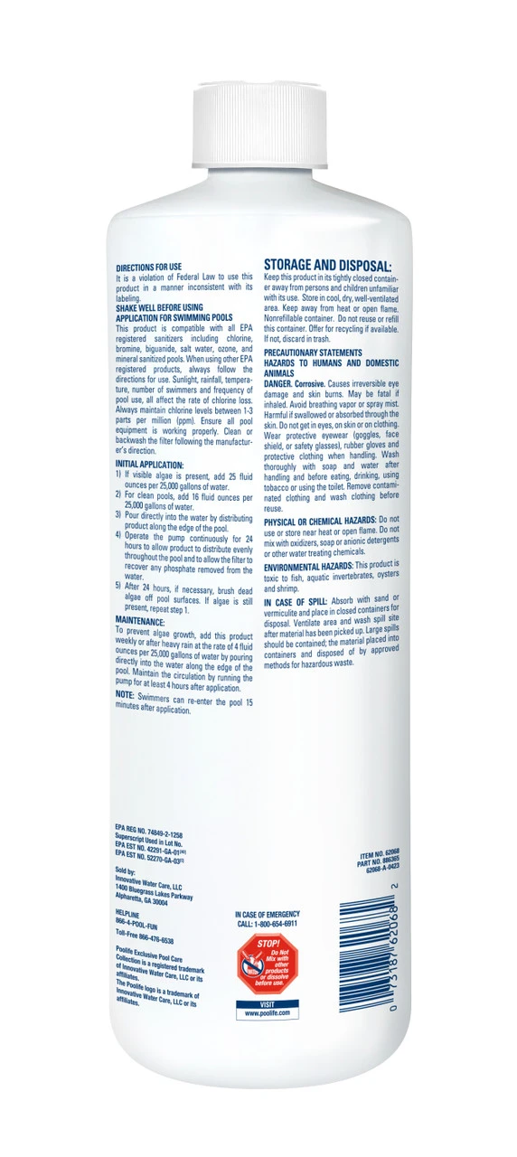 Poolife AlgaePhos Algaecide 32oz 4 Poolife AlgaePhos Algaecide 32oz - Image 2