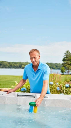 Spa FROG® Serene™ Floating Sanitizing System 12 Spa FROG® Serene™ Floating Sanitizing System -Pool Supplies Sale Serene Man scaled 85557.1698340893