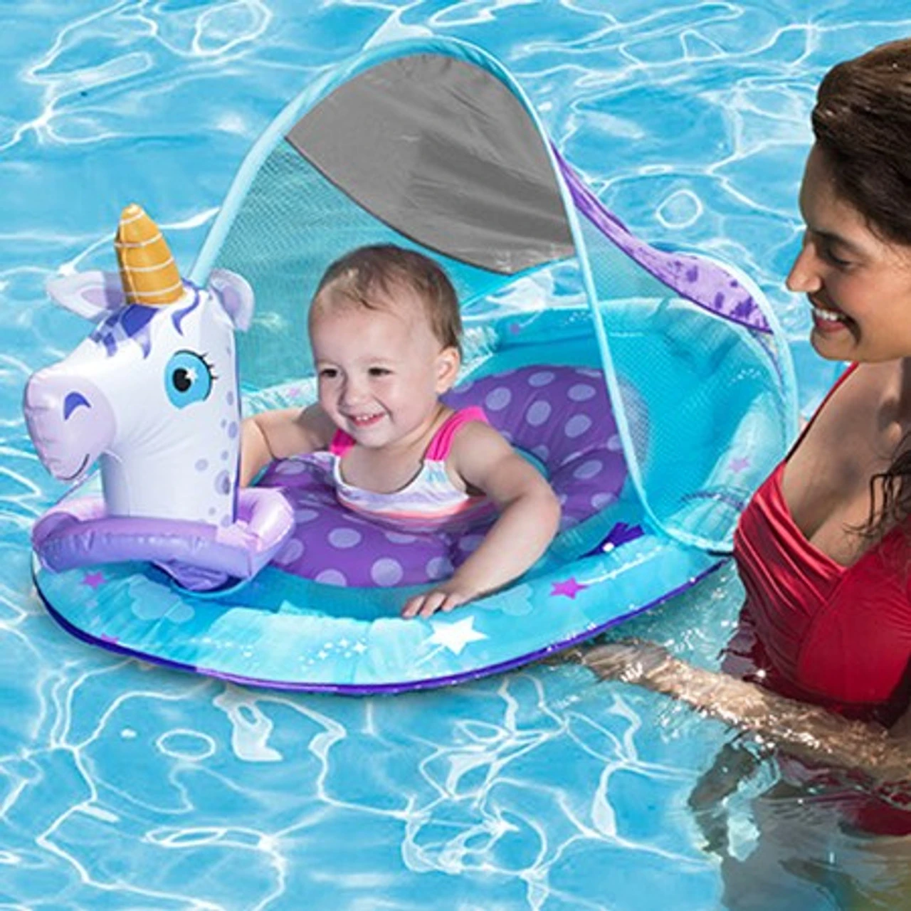 Swimways Baby Spring Float Animal Friends With Canopy 3 Swimways Baby Spring Float Animal Friends With Canopy